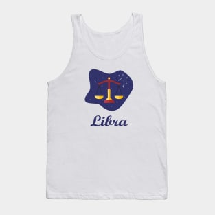 Libra Zodiac Sign Constellation Sky Tank Top